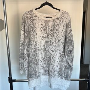 Ocean Drive Gray Snake Print Sweatshirt
